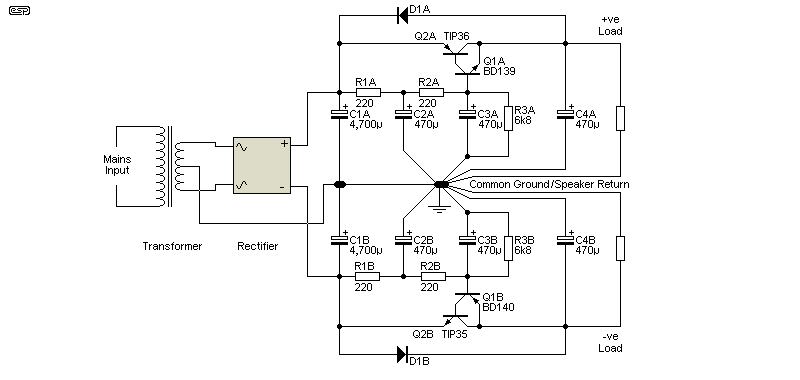 电容倍增器电源