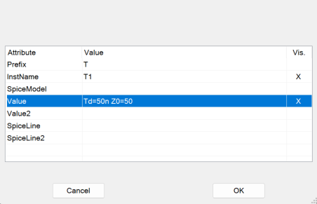 LTspice 传输线模型 ltline 和 tline
